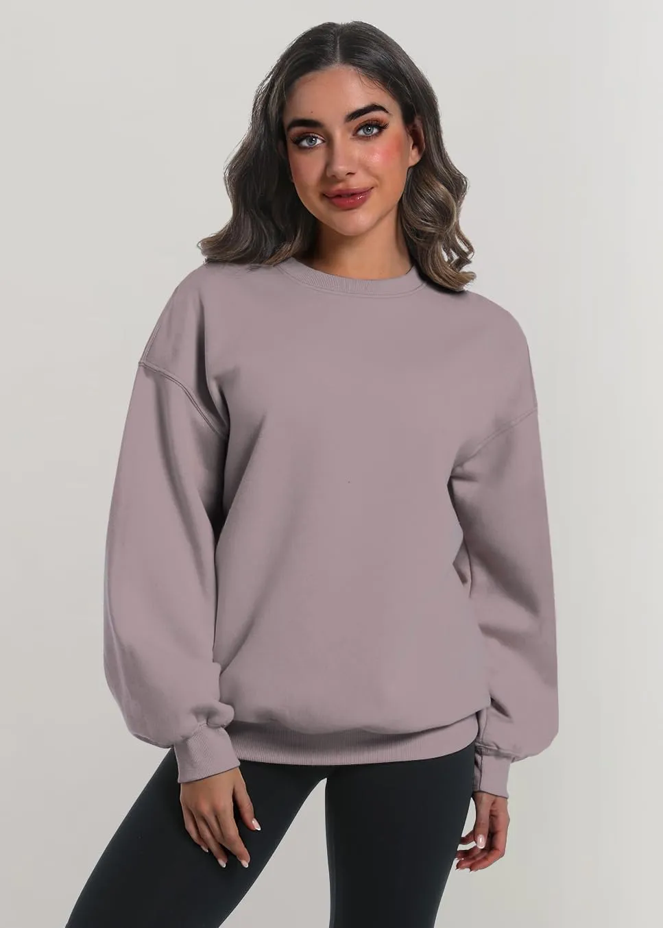 2 Pack Womens Oversized Sweatshirts Hoodies Long Sleeve Tops Fall Winter Clothes Crewneck Cozy Outfits Pullover Fashion