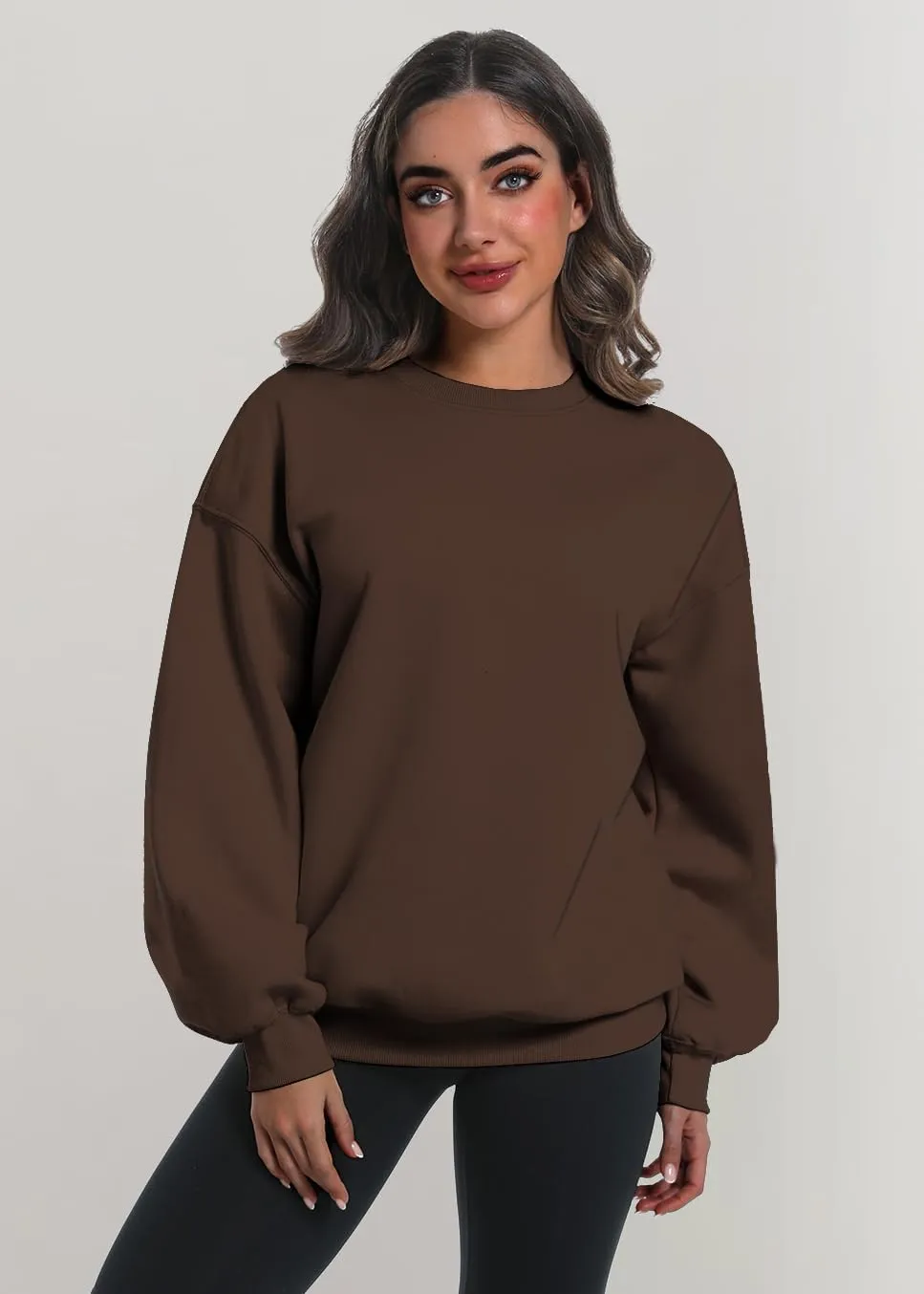 2 Pack Womens Oversized Sweatshirts Hoodies Long Sleeve Tops Fall Winter Clothes Crewneck Cozy Outfits Pullover Fashion