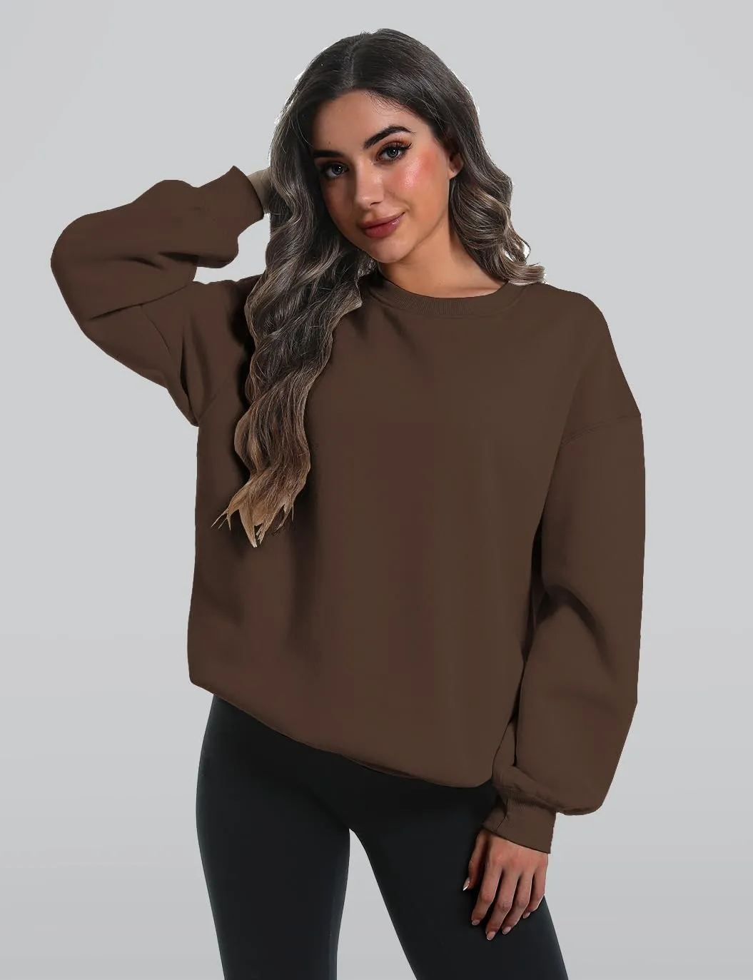 2 Pack Womens Oversized Sweatshirts Hoodies Long Sleeve Tops Fall Winter Clothes Crewneck Cozy Outfits Pullover Fashion