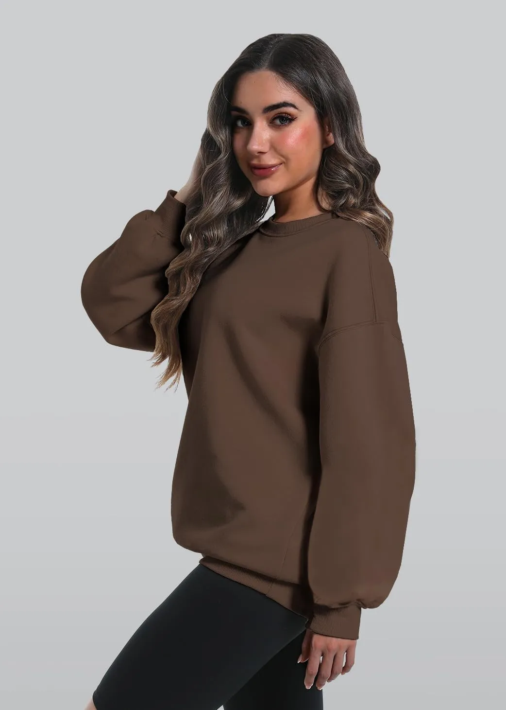 2 Pack Womens Oversized Sweatshirts Hoodies Long Sleeve Tops Fall Winter Clothes Crewneck Cozy Outfits Pullover Fashion