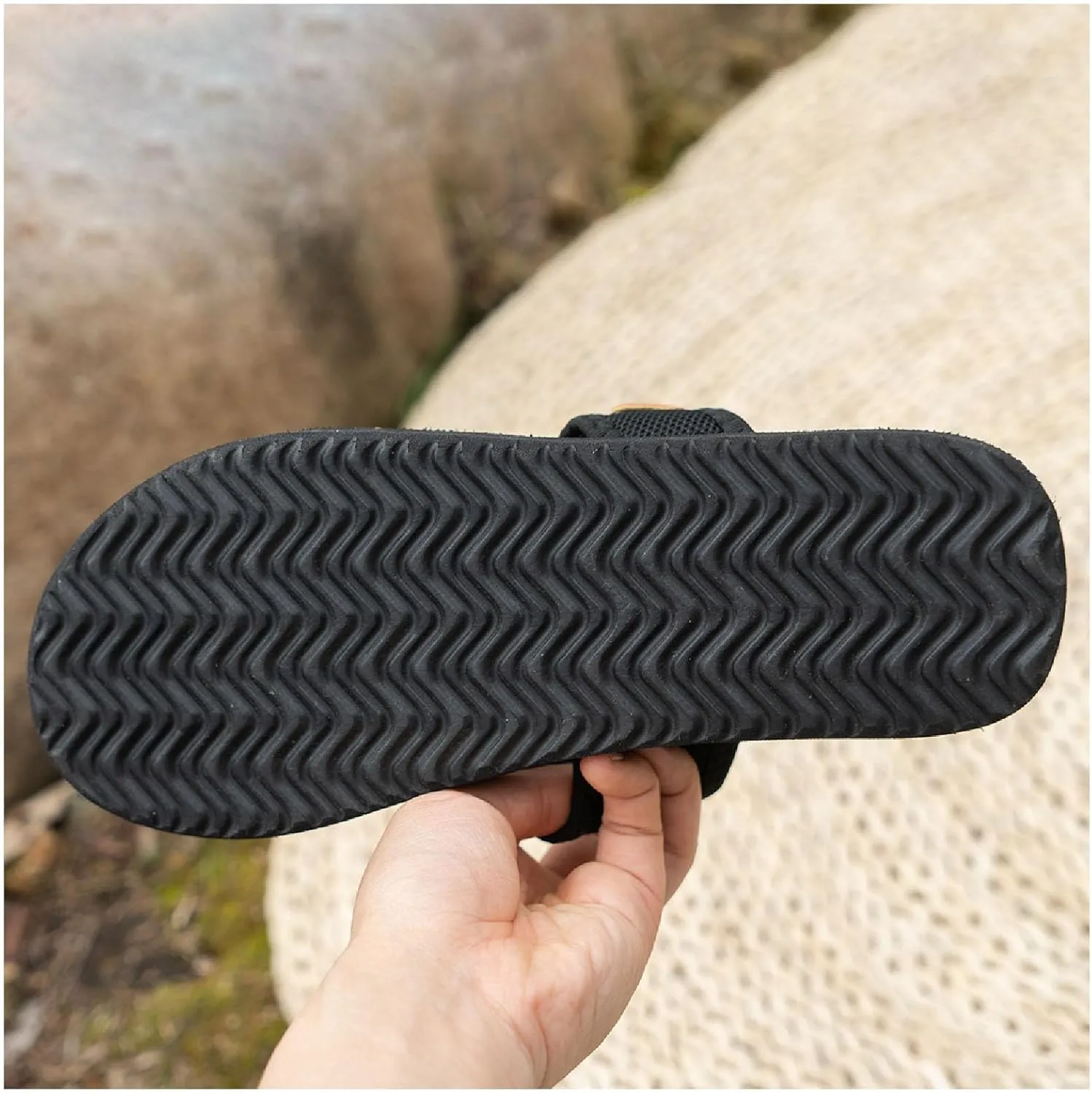 2024 New Women's Hollow Mesh Slide Sandals, Toe Loop Sandals for Women, Mesh Flats for Women, Mesh Sandals