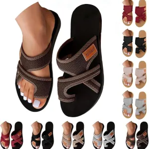 2025 Women's Summer Sandals Extra Wide Mesh Slides, Orthopedic Support Airflow Design Beach Walking Shoes