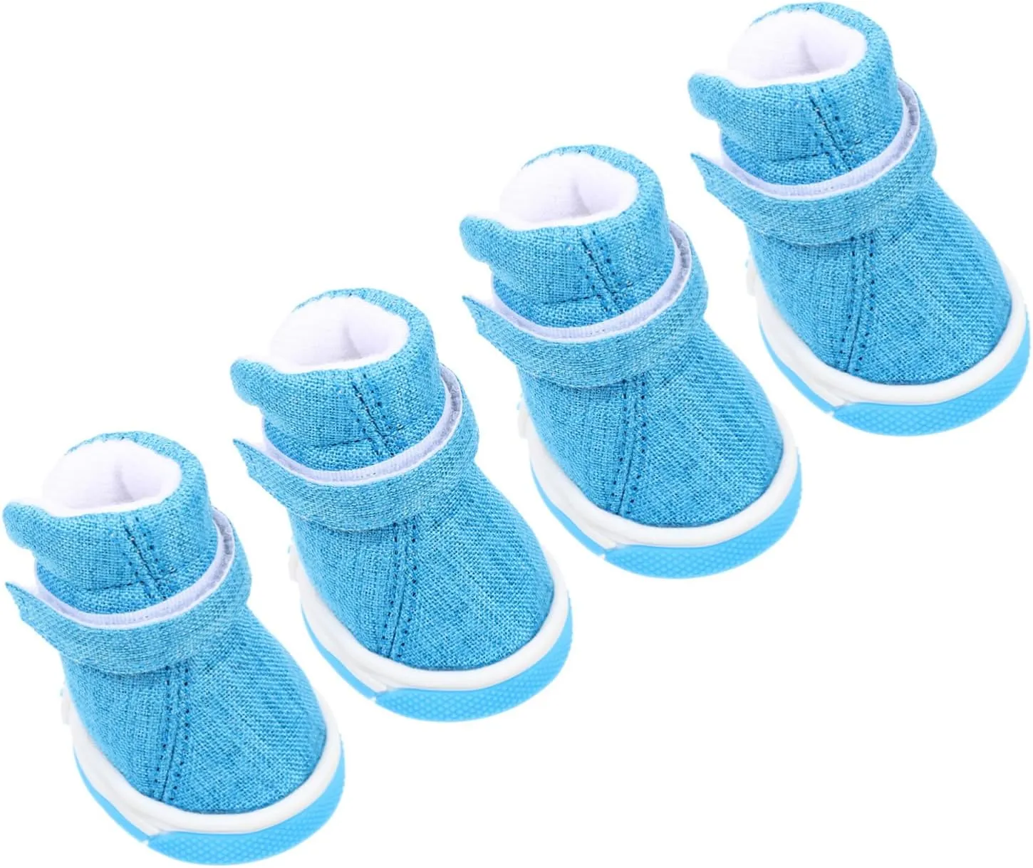 4Pcs Comfortable Puppy Shoes with Slide Design Breathable Dog Paw Protectors for Outdoor Use for Dogs Keep Your Home Clean and Protect Paws from Cold and