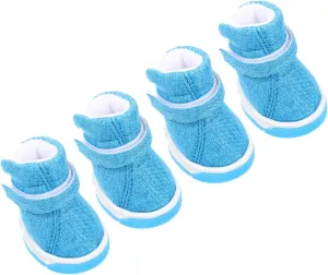 4Pcs Comfortable Puppy Shoes with Slide Design Breathable Dog Paw Protectors for Outdoor Use for Dogs Keep Your Home Clean and Protect Paws from Cold and