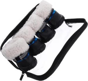 4Pcs Skid Dog Booties Fit Paw Protectors for Indoor Outdoor Use Durable Pet Supplies Lake Blue for All Dog