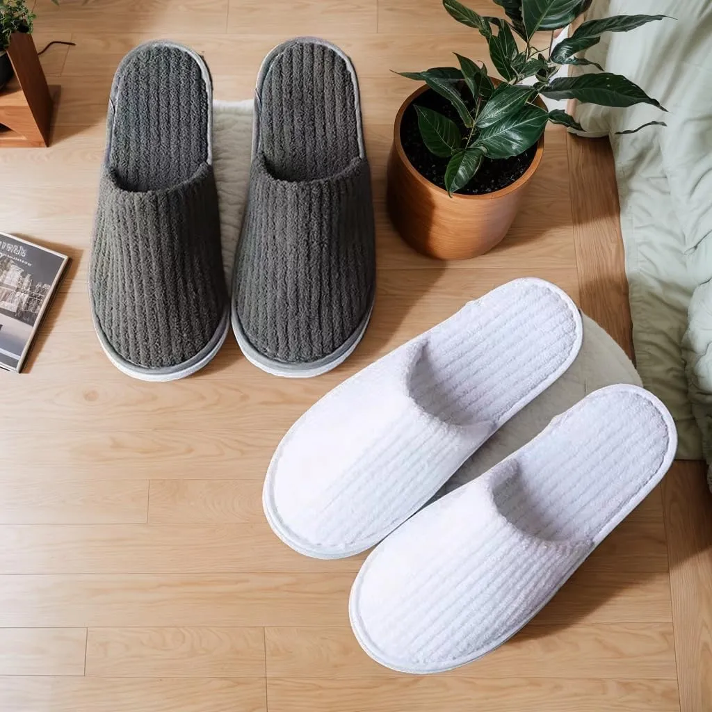 6/10/12 pairs of disposable slippers, hotels, guesthouses, beauty SPA clubs, bridesmaid sl for weddings, outdoor camping, easy-to-carry for home guests, Provide plus size options