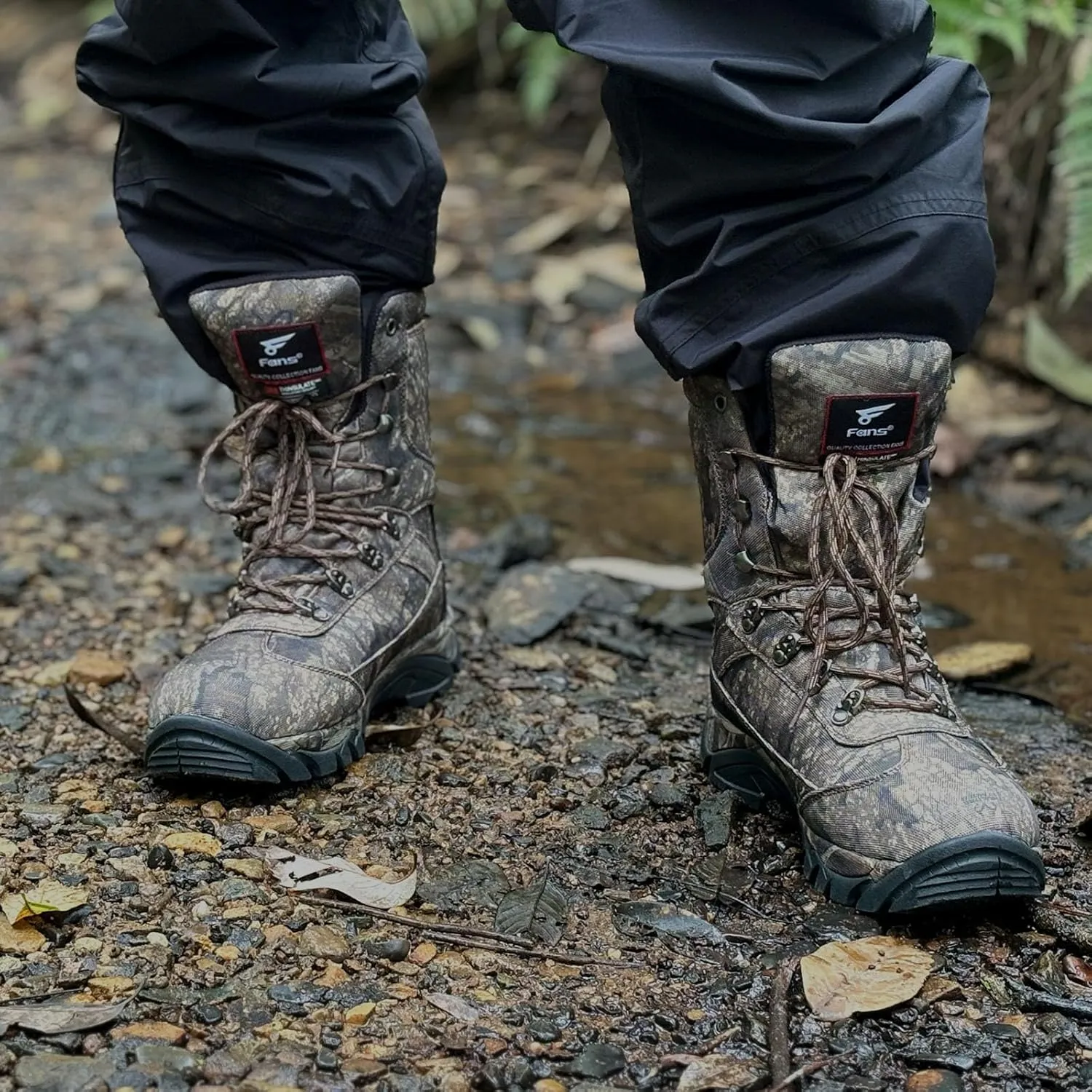 8 Fans Hunting Boots for Men,800g thinsulate Insulated Boots with Memory Foam Insole for Turkey Hunting Hiking