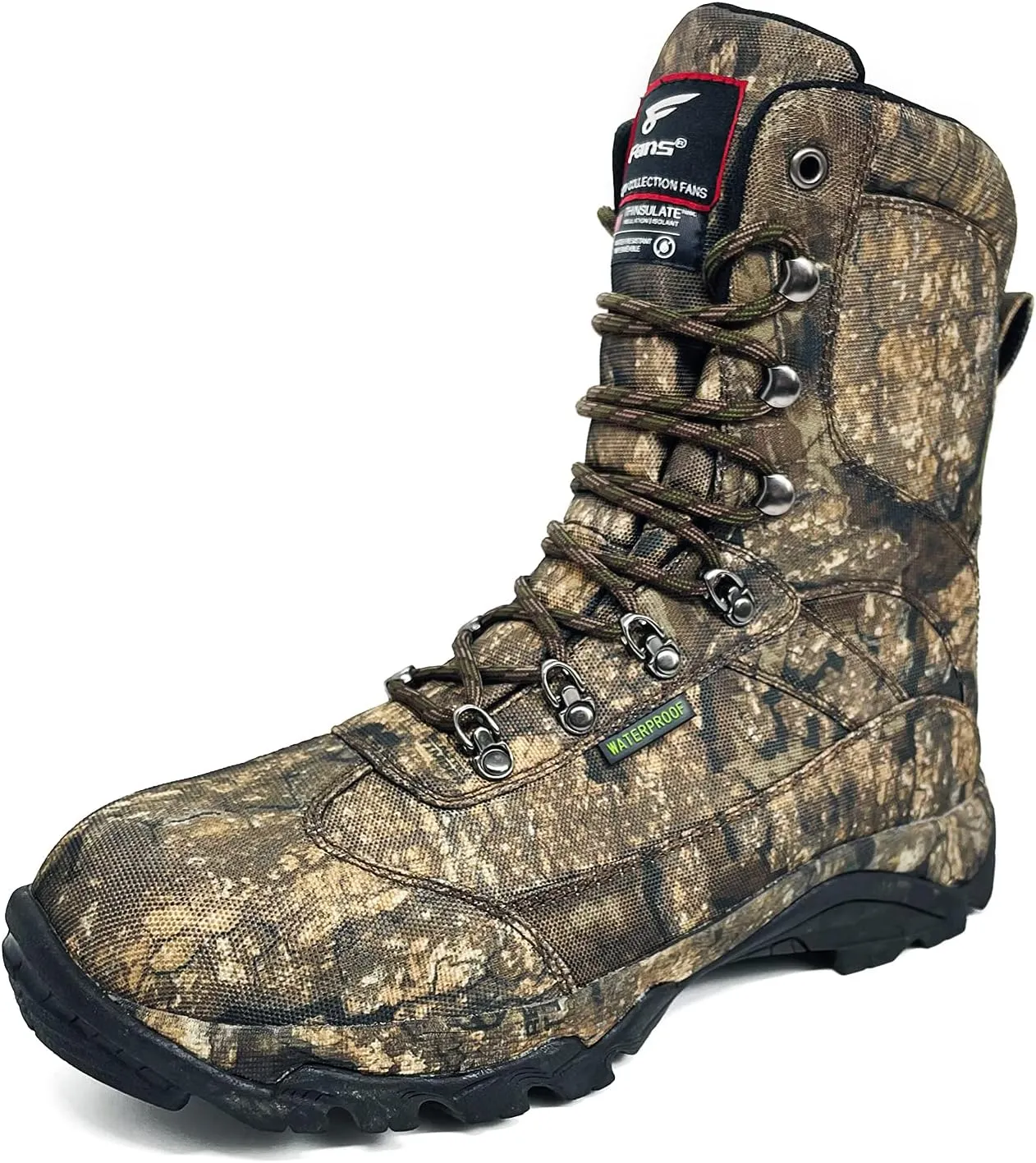 8 Fans Hunting Boots for Men,800g thinsulate Insulated Boots with Memory Foam Insole for Turkey Hunting Hiking