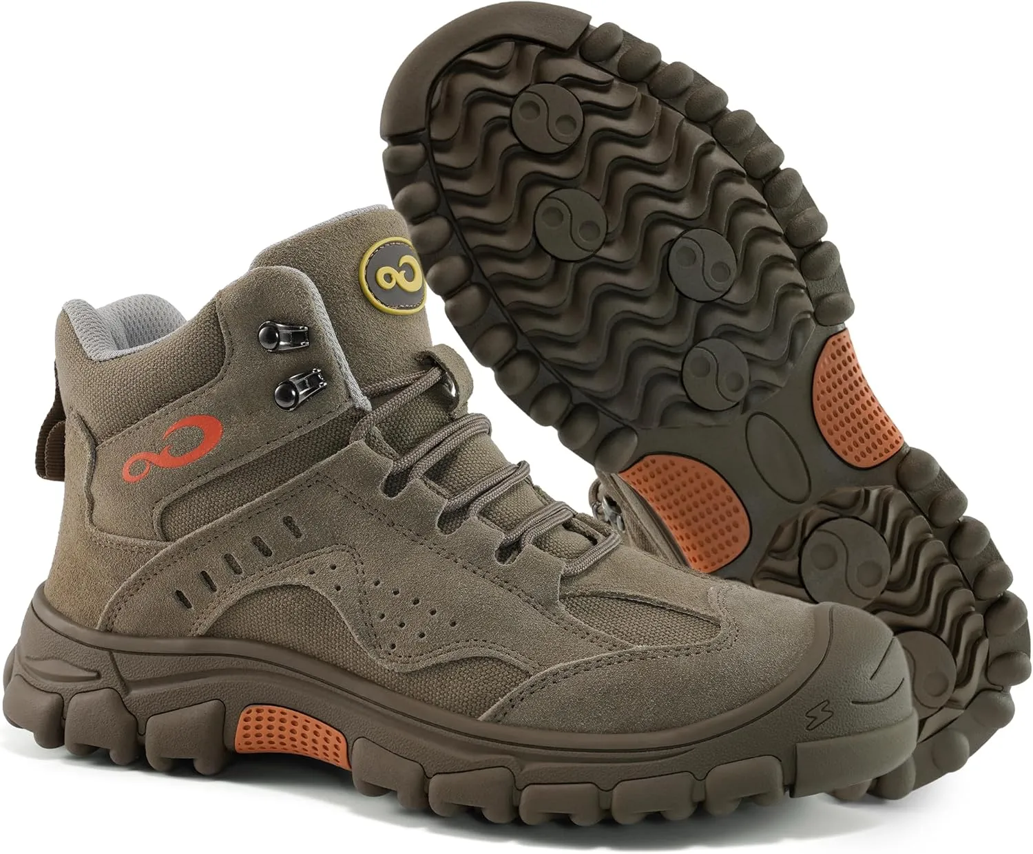 Ablanczoom Work Boots for Men Steel Toe - Safety Working Boots Mens Industrial Construction Footwear Slip Resistant Comfortable Breathable Durable Boot