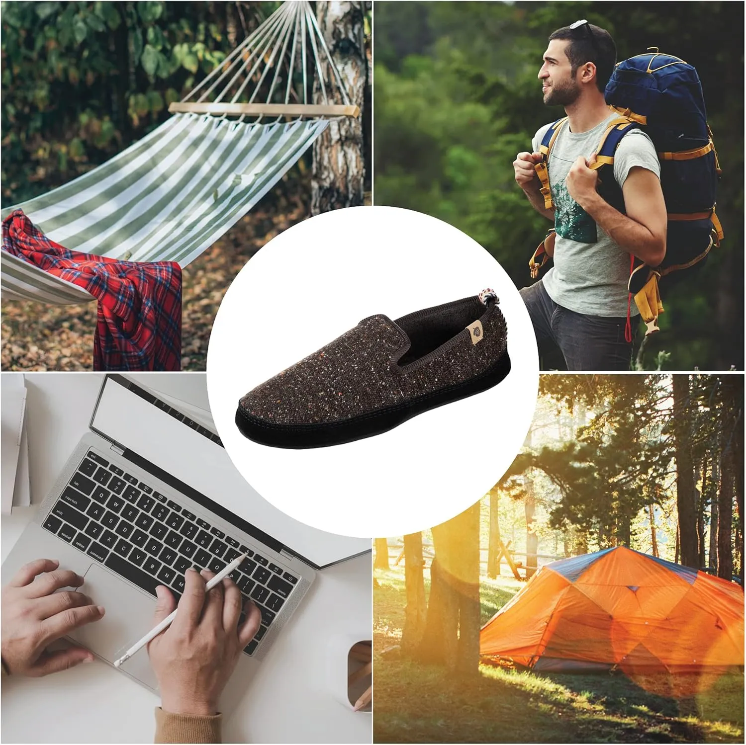 Acorn Men's Lightweight Bristol Loafer with Tweed Upper and Ultralight Cloud Cushioning Slipper