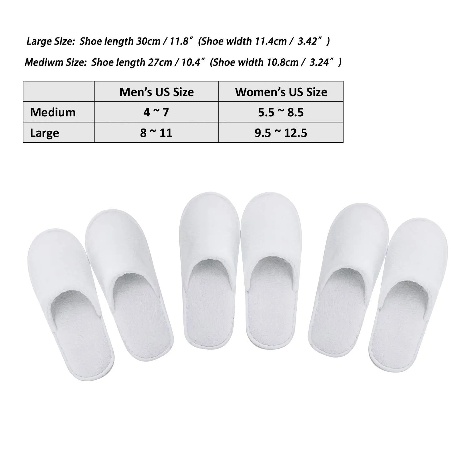 AhfuLife Spa Slippers - 10 Pairs of Disposable, Non-slip, Closed-toe Guest Slippers for Unisex, Bedroom, Party, Travel