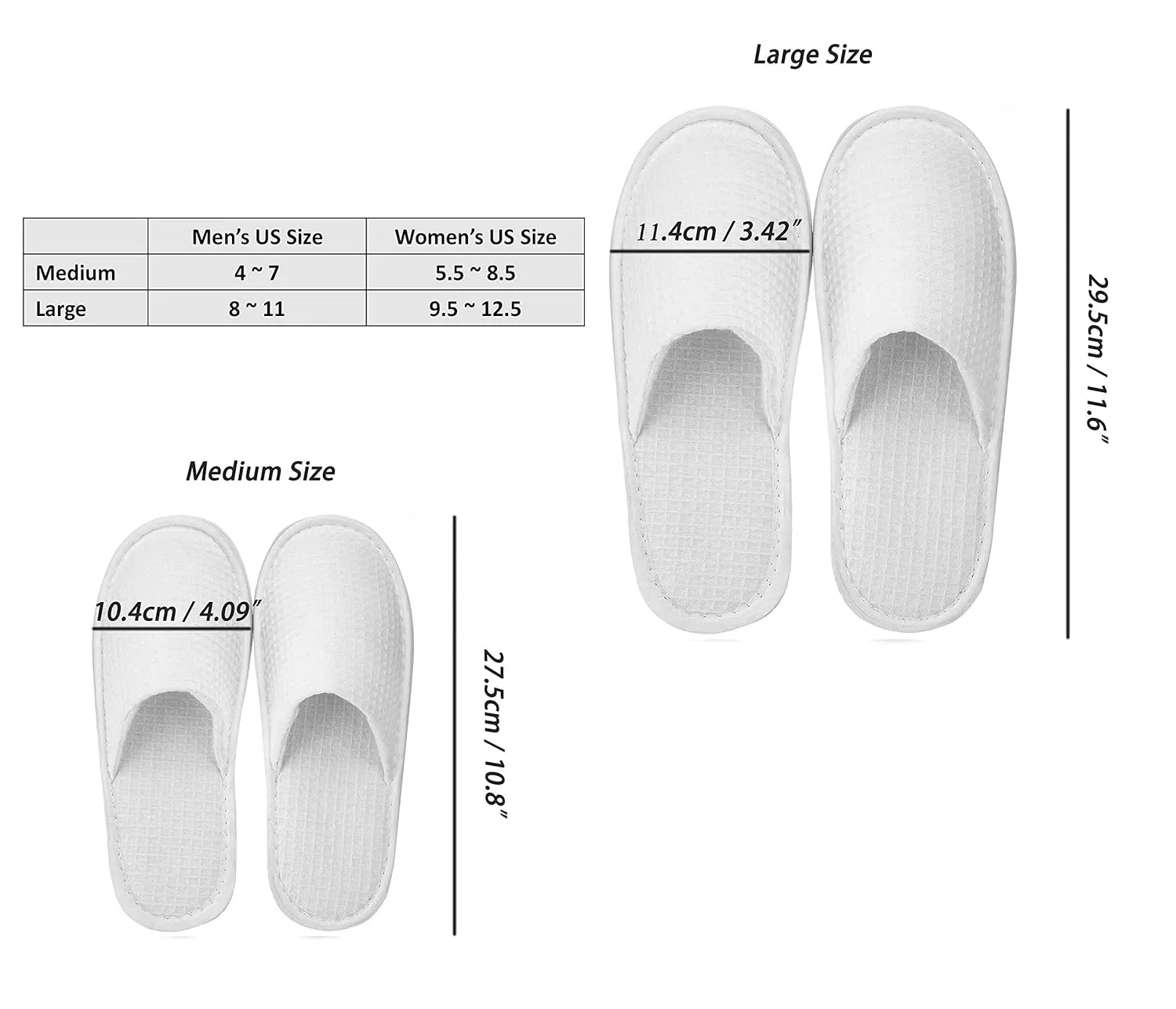 AhfuLife Spa Slippers - 5 Pairs of Disposable, Non-slip, Closed-Toe Slippers for Hotel, Guest, House, Wedding, Travel