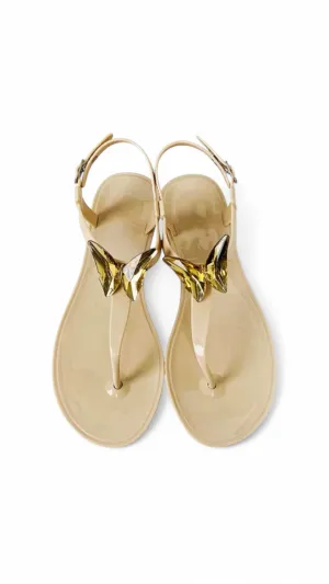 ALIANA Nude Gel Beach Sandals