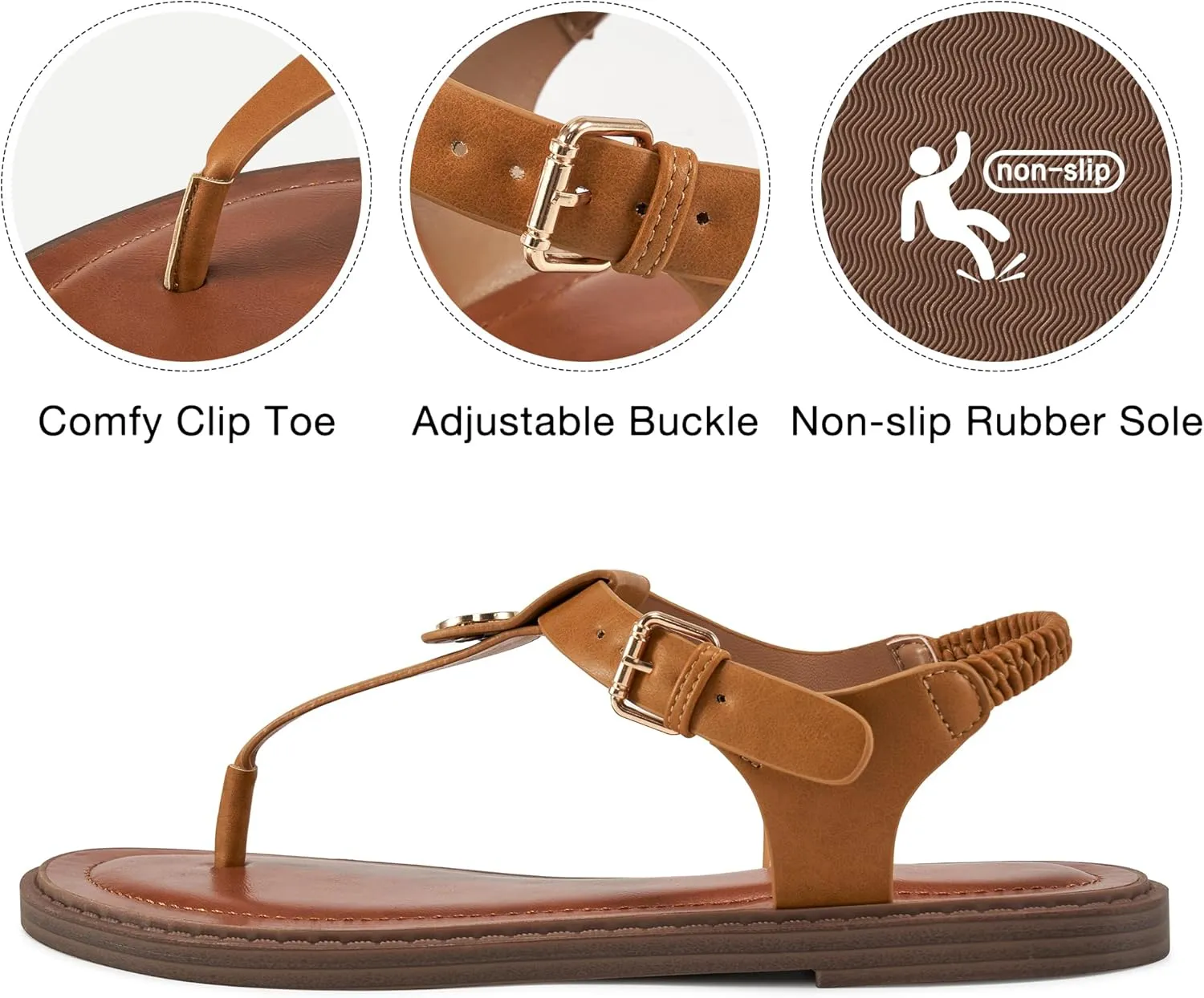 Alicegana Sandals for Women 2025 Dressy: Comfortable Summer Flat Sandals Gladiator Thong Flip Flops for Beach Walking Casual