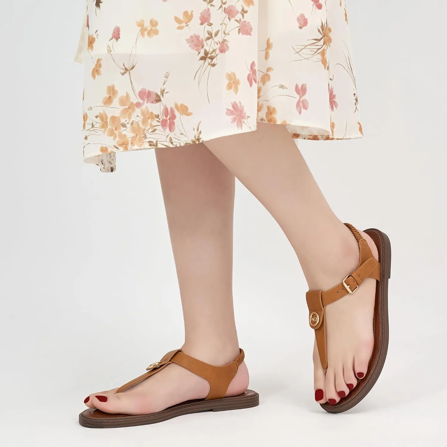 Alicegana Sandals for Women 2025 Dressy: Comfortable Summer Flat Sandals Gladiator Thong Flip Flops for Beach Walking Casual