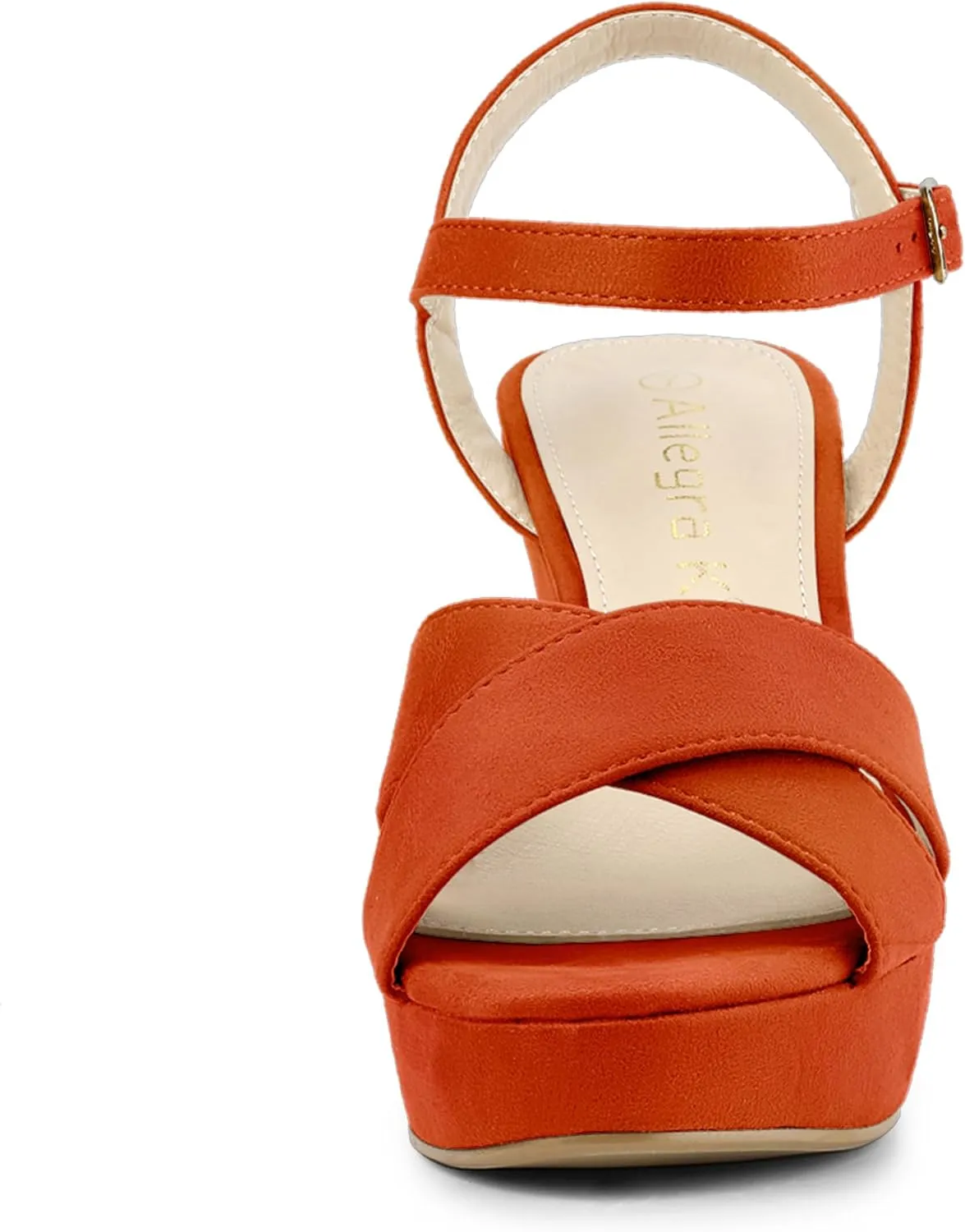 Allegra K Women's Platform Chunky Heels Slingback Sandals