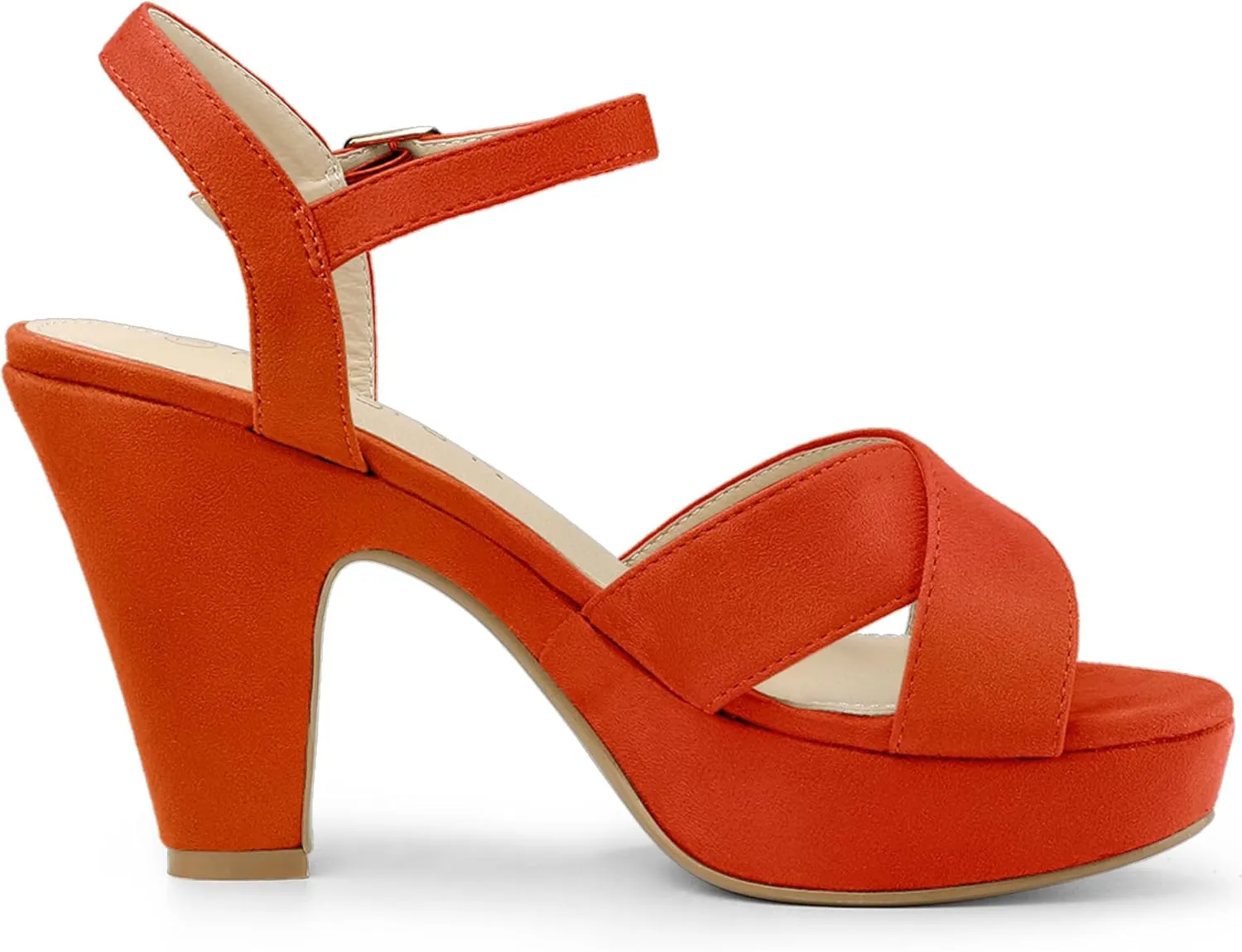 Allegra K Women's Platform Chunky Heels Slingback Sandals