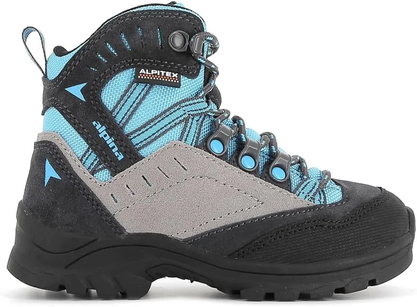 Alpina Kids Waterproof Hiking Boots - Durable Full Leather Lightweight Breathable Slip Resistant