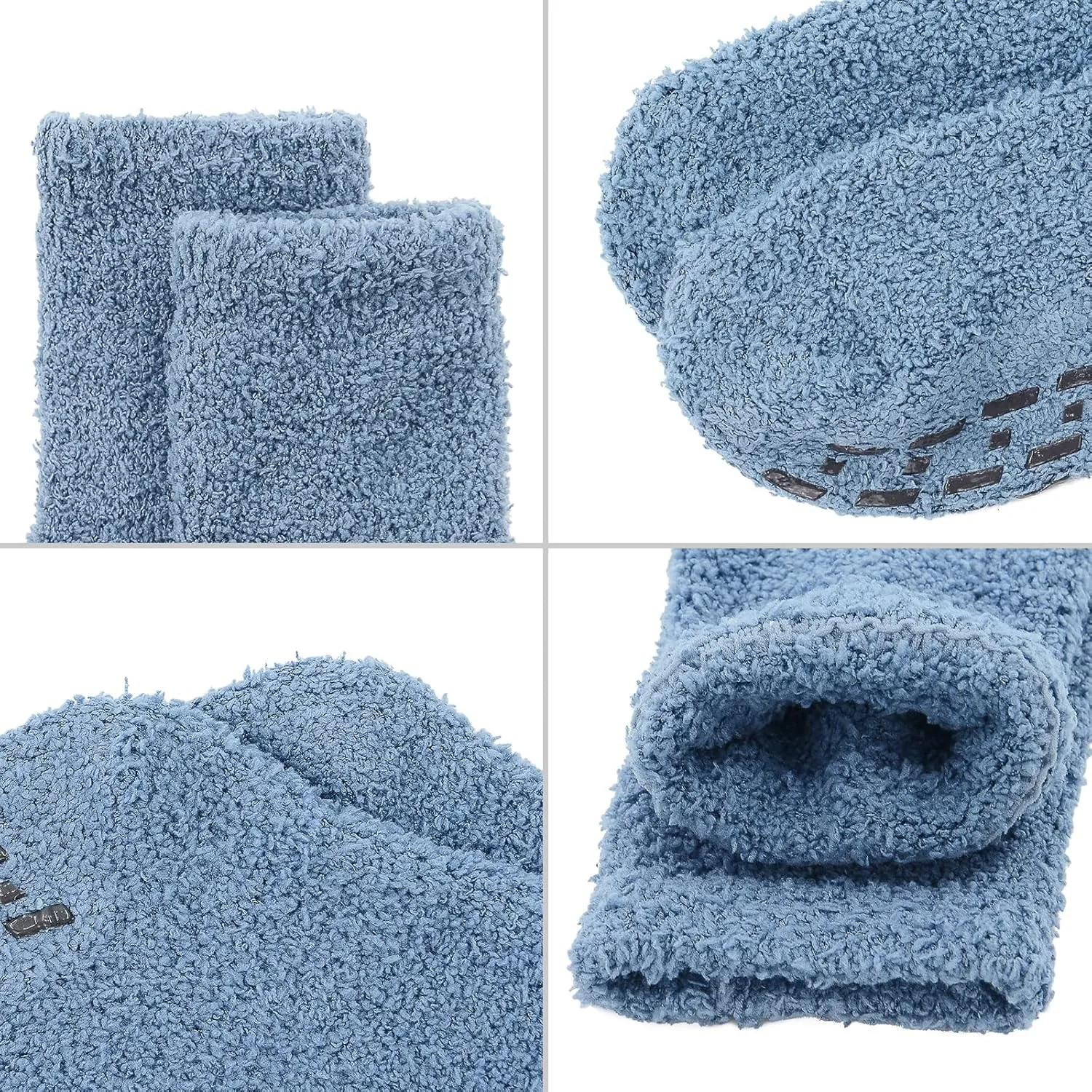 American Trends Hospital Socks Non Slip Socks with Grips for Women Fuzzy Fluffy Grippy Socks Warm Slipper Socks