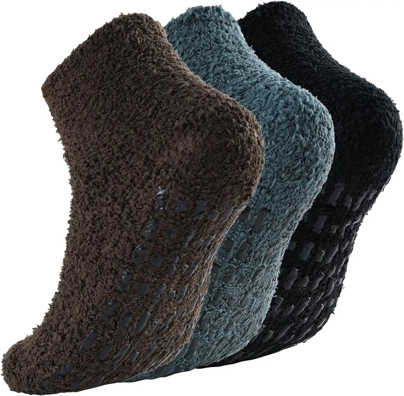 American Trends Hospital Socks Non Slip Socks with Grips for Women Fuzzy Fluffy Grippy Socks Warm Slipper Socks