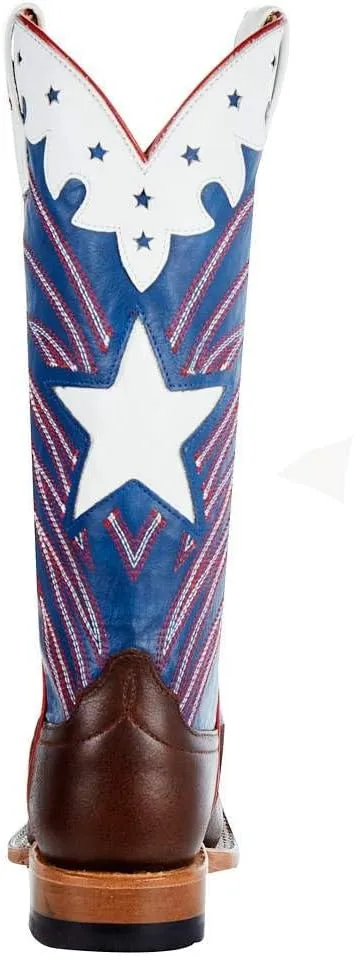 Anderson Bean Kids Roscoe Tan Blue Harbon Cowboy Boot