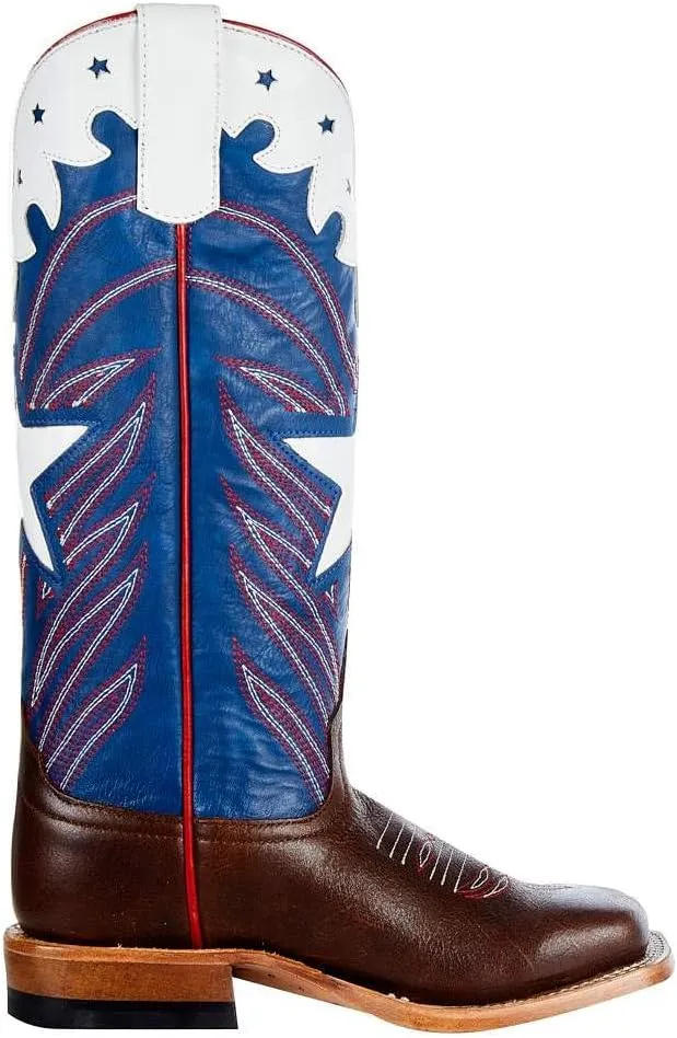 Anderson Bean Kids Roscoe Tan Blue Harbon Cowboy Boot