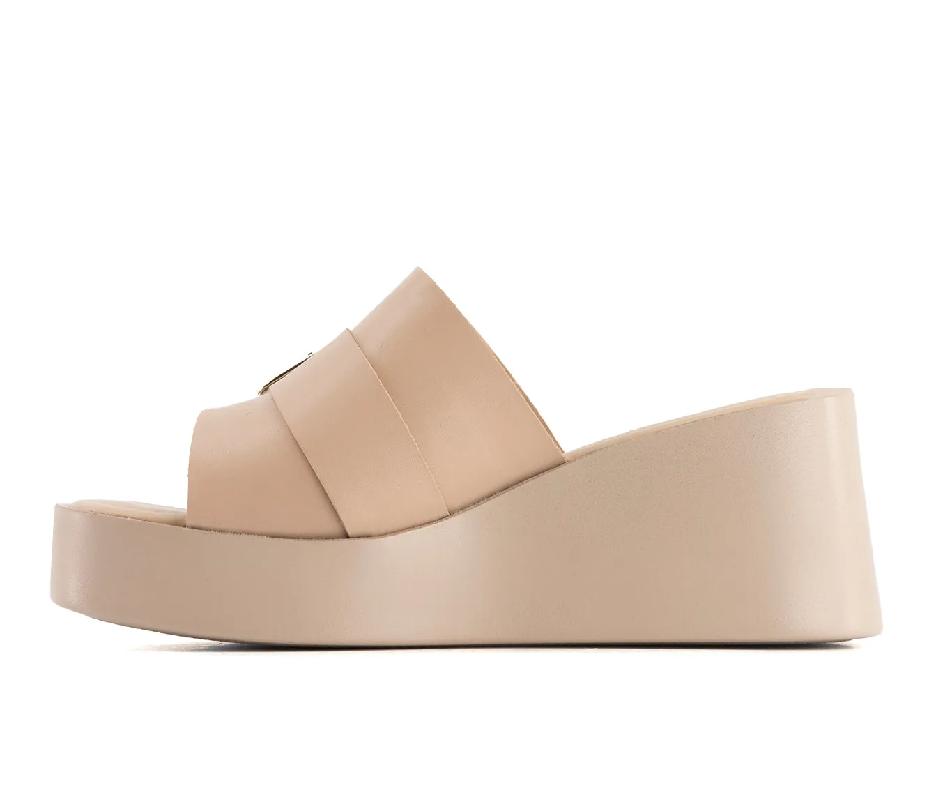 Andrea Women's Fashion Wedge Platform Slide Sandals 68310
