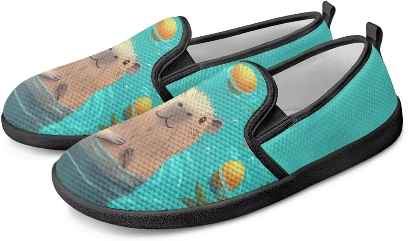 Animal Painted Women's Walking Shoes Fashion Casual Hand Free Slip On Sneakers Soft Breathable Gym Fitness Minimalist Comfy Traveling