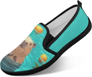 Animal Painted Women's Walking Shoes Fashion Casual Hand Free Slip On Sneakers Soft Breathable Gym Fitness Minimalist Comfy Traveling