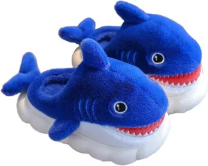 Animal slippers for Women Men Cute Shark Slippers Cozy adult home fuzzy cotton slippers