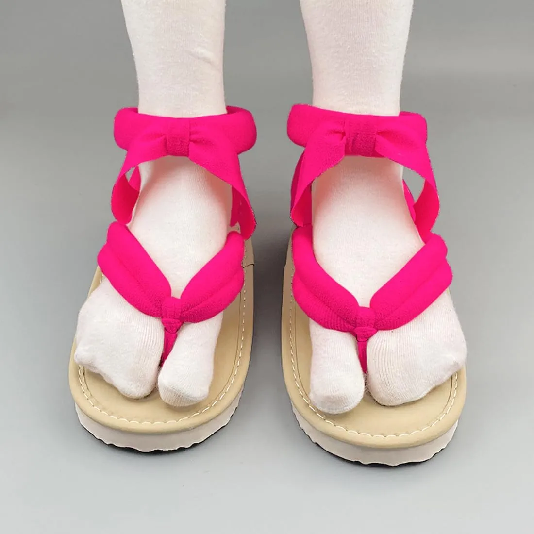 Anime Demon Mitsuri Cosplay Shoes Tanjirou Nezuko Clogs Geta Slipper Wooden Flip Flops with Socks Women Men
