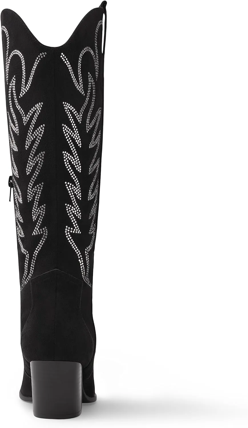 Arromic Cowboy Boots for Women Comfortable Womens Embroidered Western Cowgirl Knee High Boots Pointed Toe Zipper Chunky Heel Country Outfit Retro Tall Boots