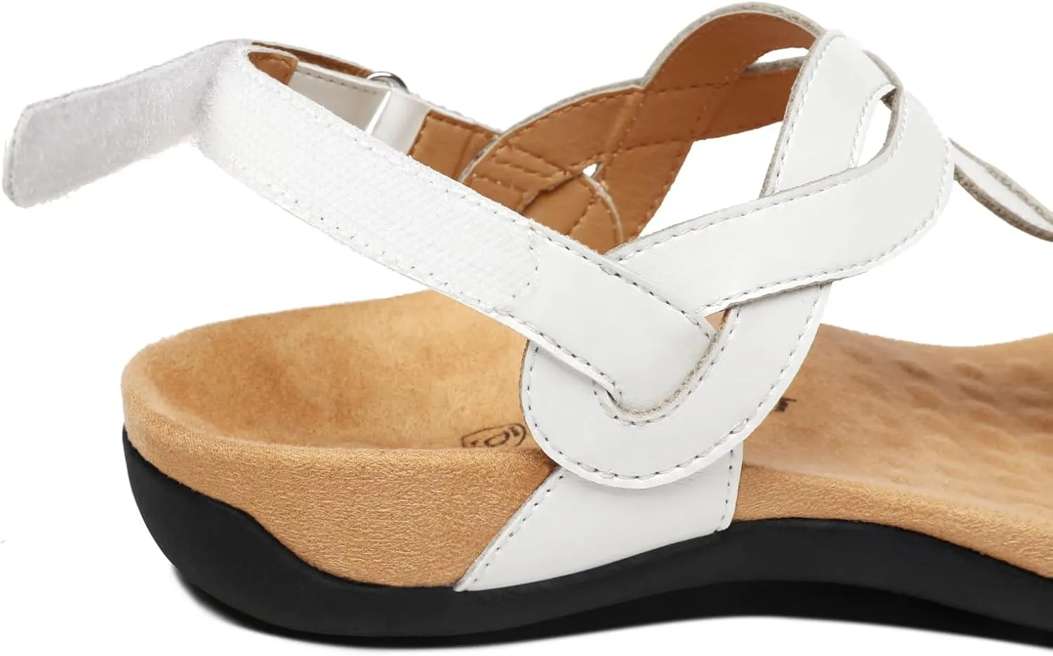 Athlefit Women's Orthopedic Arch Support Sandals Comfortable Thong T-Strap Orthotic Casual Flat Sandals