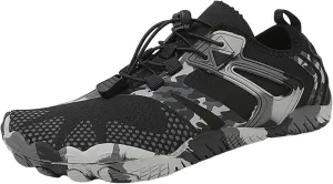Athletic Hiking Water Shoes Womens Mens Quick Dry Barefoot for Beach Walking Kayaking Surfing Training Aqua Shoes with Comfy Cushion Sole Summer Wading Shoe with Adjustable Lace for Men Women