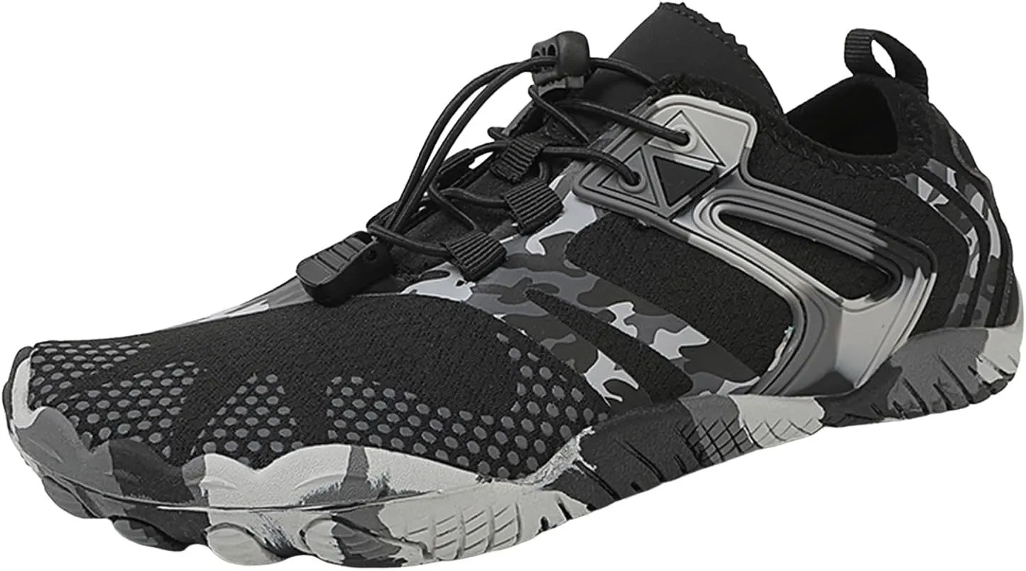 Athletic Hiking Water Shoes Womens Mens Quick Dry Barefoot for Beach Walking Kayaking Surfing Training Aqua Shoes with Comfy Cushion Sole Summer Wading Shoe with Adjustable Lace for Men Women