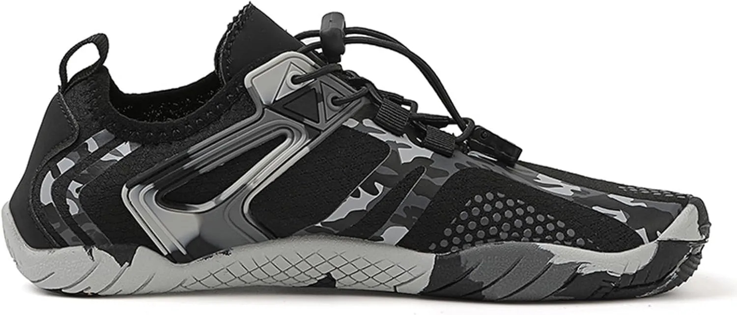 Athletic Hiking Water Shoes Womens Mens Quick Dry Barefoot for Beach Walking Kayaking Surfing Training Aqua Shoes with Comfy Cushion Sole Summer Wading Shoe with Adjustable Lace for Men Women