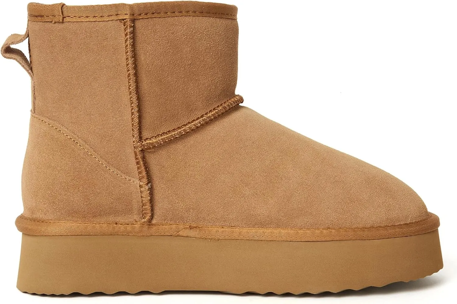 AUSLAND Women's Platform Winter Sonw Boots Genuine Suede Waterproof Anti-Slip Warm Lined Comfortable Outdoor Ankle Boots 9318