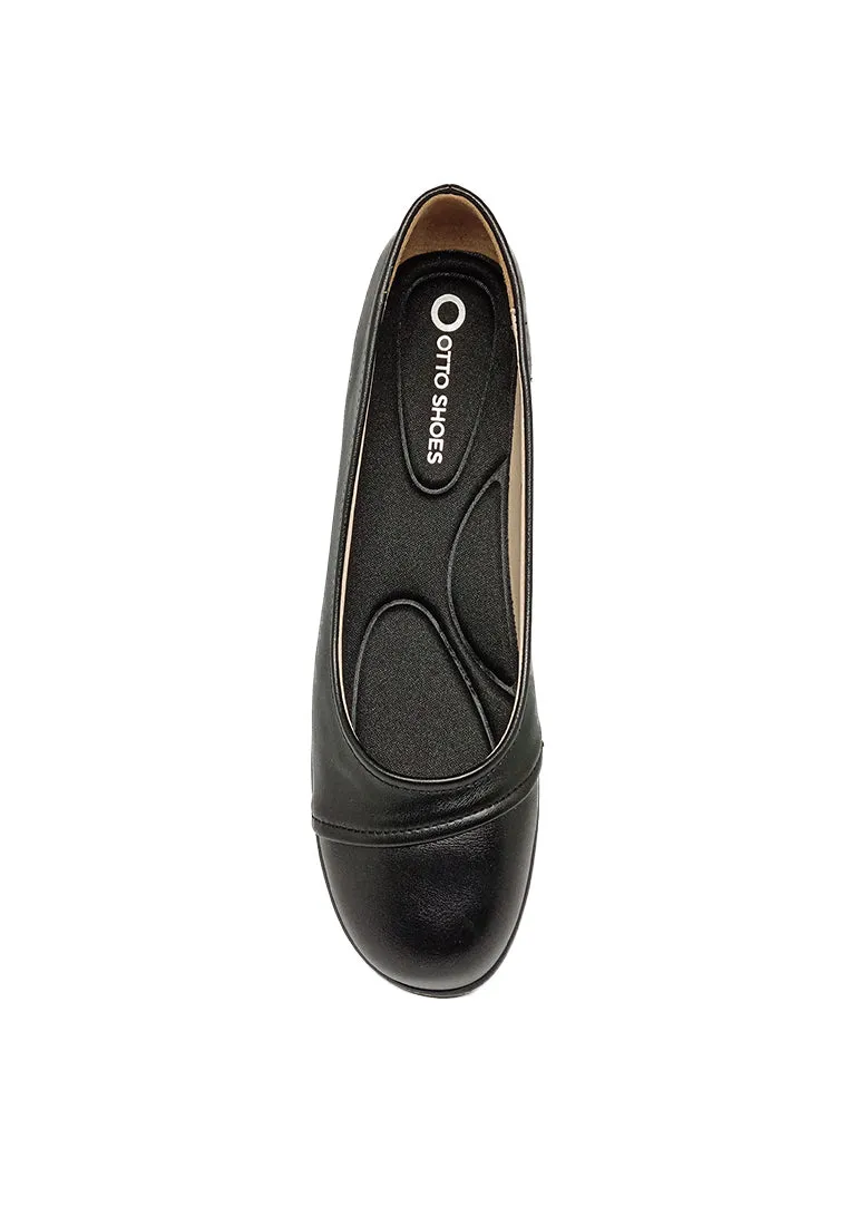 AVA SLIP ON BLACK SHOES