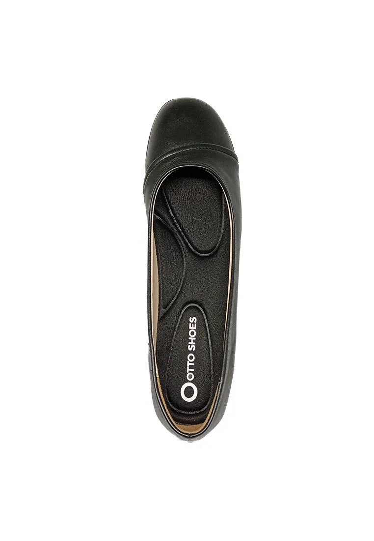 AVA SLIP ON BLACK SHOES