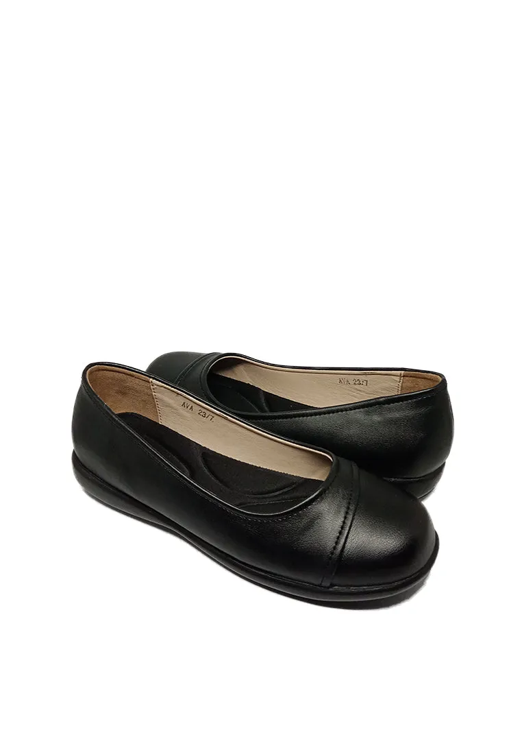 AVA SLIP ON BLACK SHOES