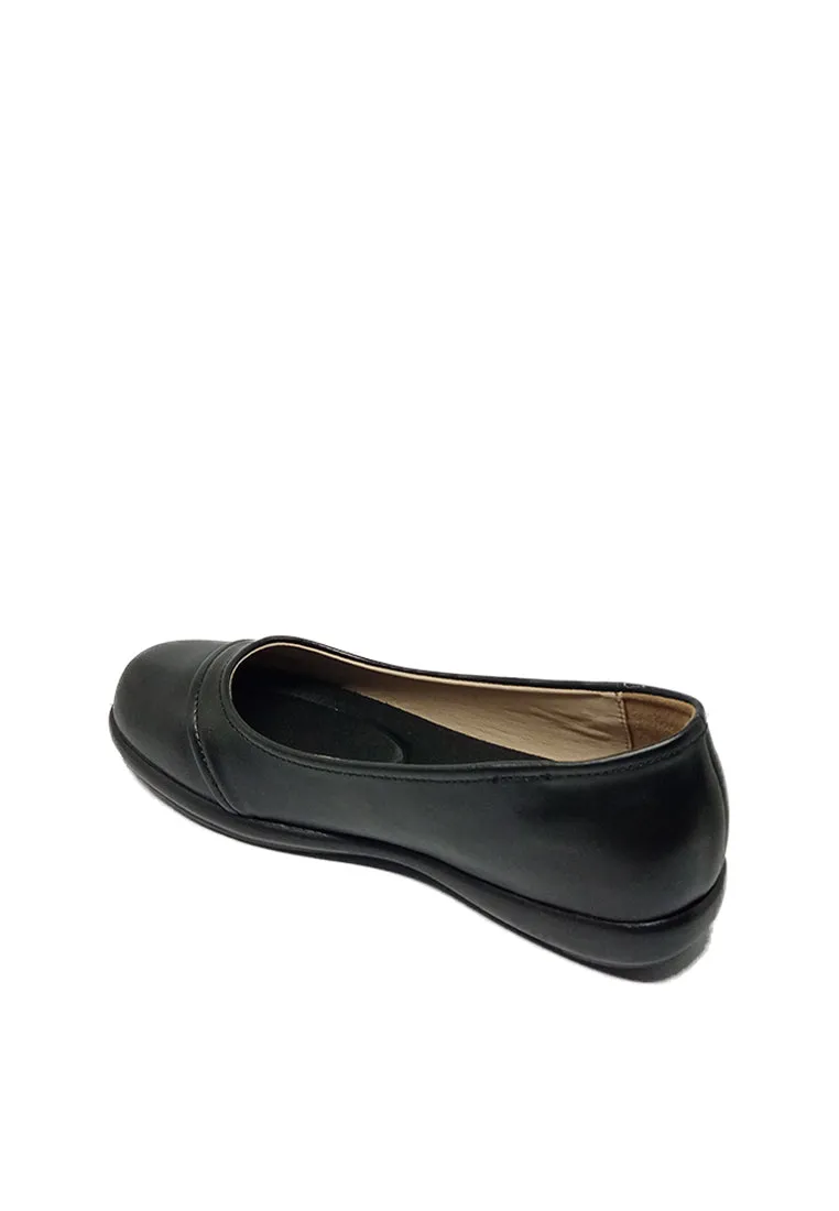 AVA SLIP ON BLACK SHOES