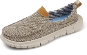 Azooken Men's Loafers Walking Canvas Lightweight Csual Slip-On Shoes