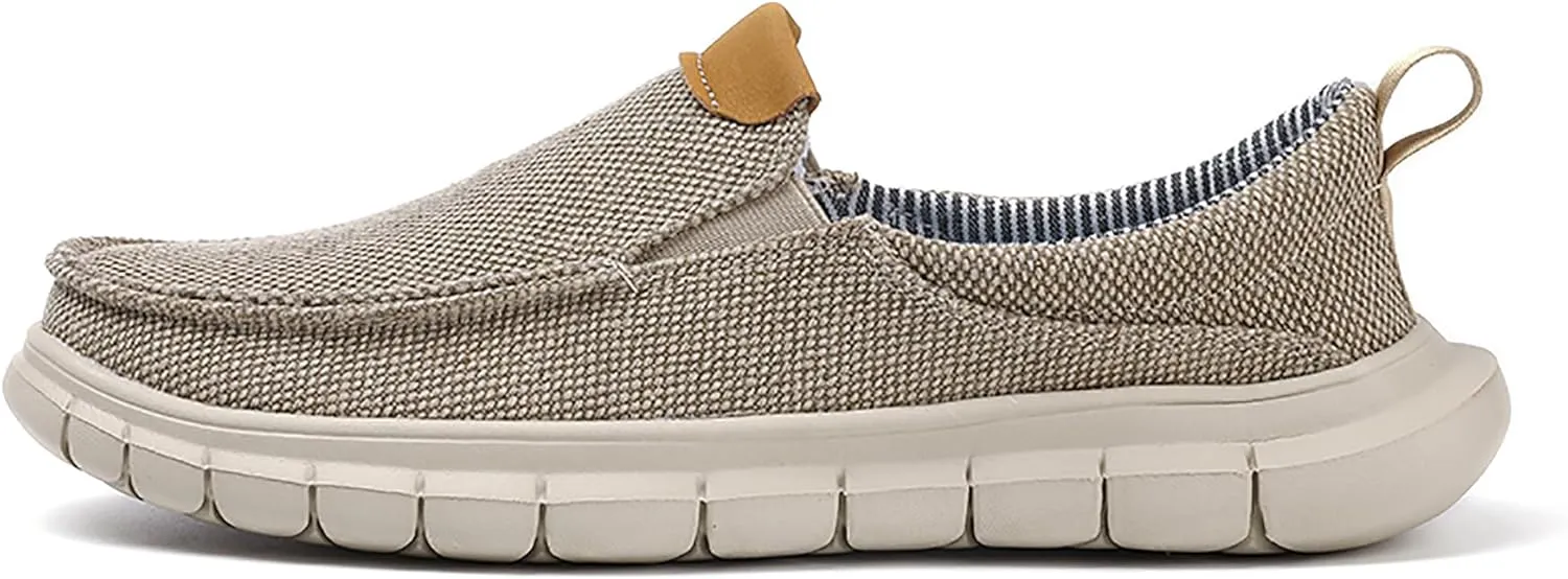 Azooken Men's Loafers Walking Canvas Lightweight Csual Slip-On Shoes