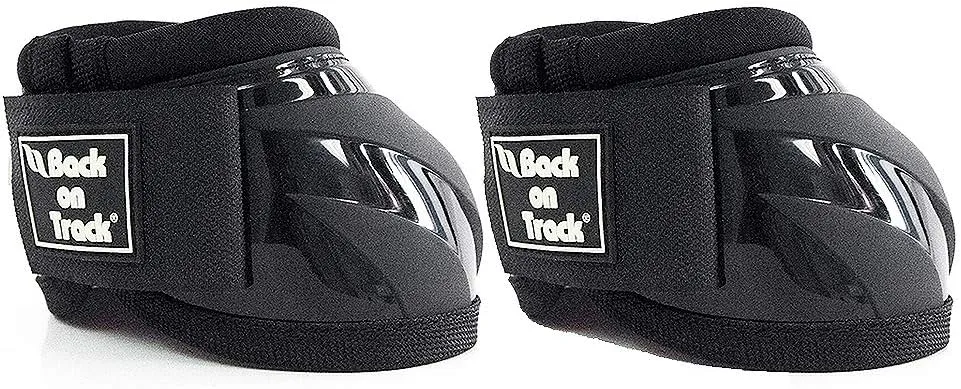 Back on Track Men's Performance Equine Durable Rubber Horse Protective Pair of Hoof Bell Boots with Loop Closure