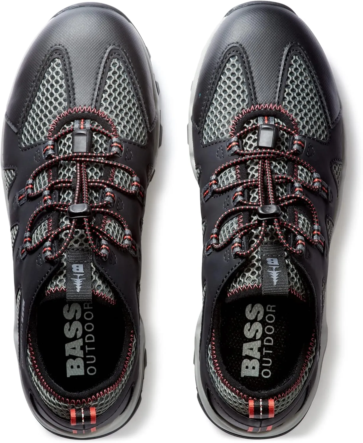 BASS OUTDOOR Men's Aqua Mesh Trail/Water Shoes – Pull-on Hiking Sneakers