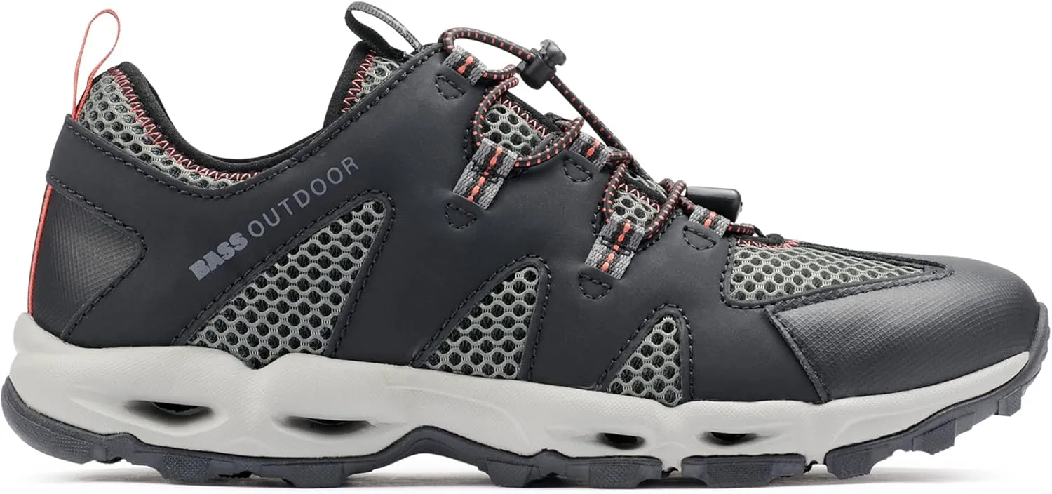 BASS OUTDOOR Men's Aqua Mesh Trail/Water Shoes – Pull-on Hiking Sneakers