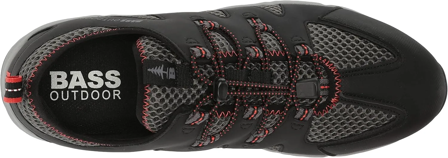 BASS OUTDOOR Men's Aqua Mesh Trail/Water Shoes – Pull-on Hiking Sneakers