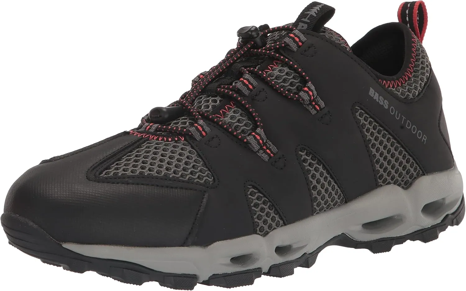 BASS OUTDOOR Men's Aqua Mesh Trail/Water Shoes – Pull-on Hiking Sneakers