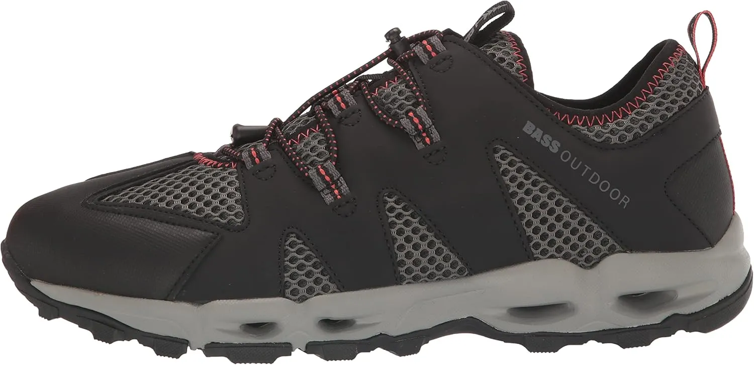 BASS OUTDOOR Men's Aqua Mesh Trail/Water Shoes – Pull-on Hiking Sneakers