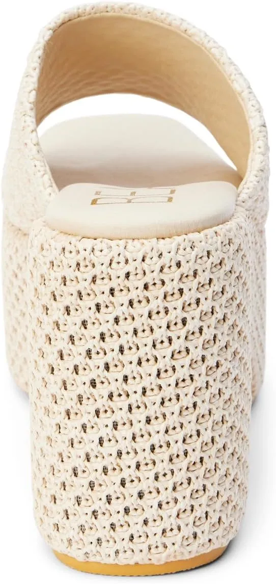 BEACH by Matisse Womens Como Block Platform Casual Sandals Casual High Heel 3" & Up - Beige